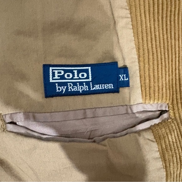 Vtg Polo Ralph Lauren Brown Corduroy Sport Coat Blazer Mens XL Preppy Cotton - Picture 2 of 16